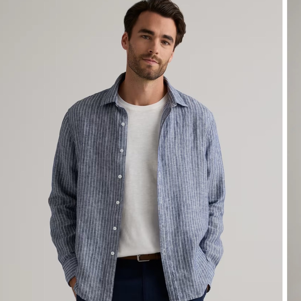 Cactus Navy and White Striped Shirt